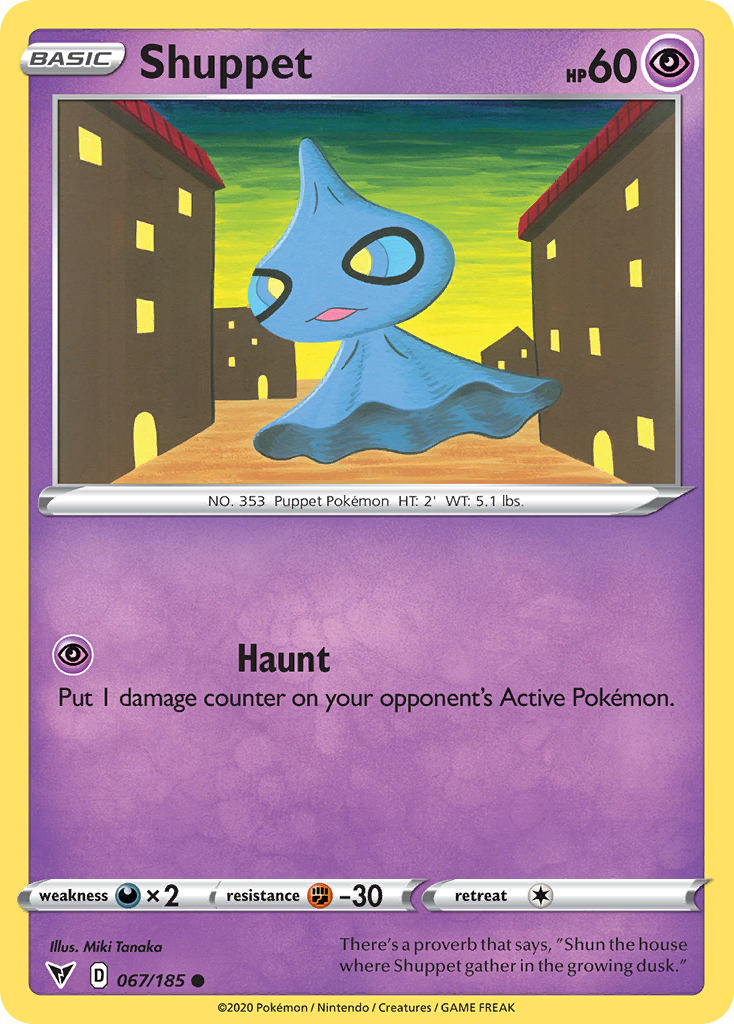 Pokémonkaart 067/185 - Shuppet - Vivid Voltage - [Common]