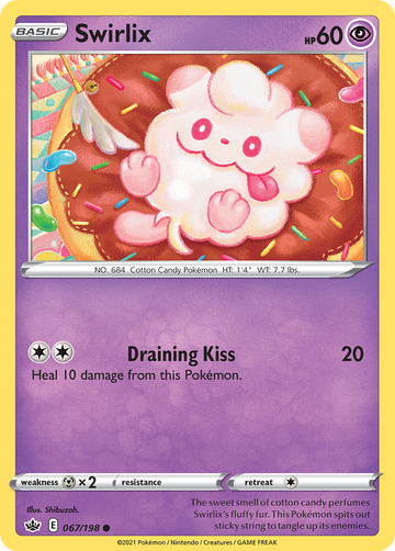 Pokémonkaart 067/198 - Swirlix - Chilling Reign - [Common]