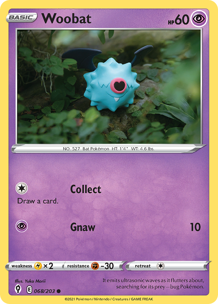 Pokémonkaart 068/203 - Woobat - Evolving Skies - [Common]