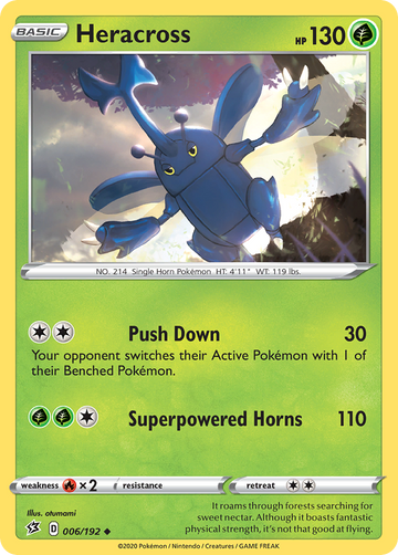 006/192 - Heracross - [Uncommon] - Reverse Holo