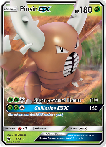 Pokémonkaart 006/068 - Pinsir-GX - Hidden Fates - [Rare Holo GX]