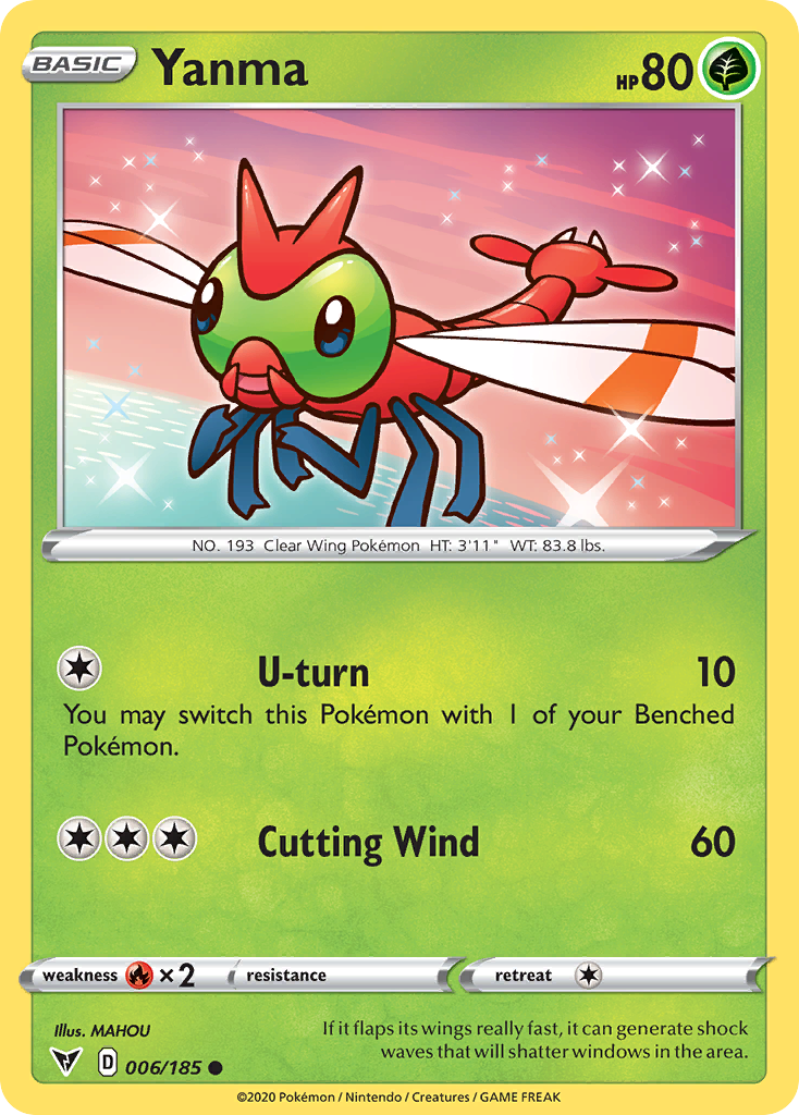 Pokémonkaart 006/185 - Yanma - Vivid Voltage - [Common]