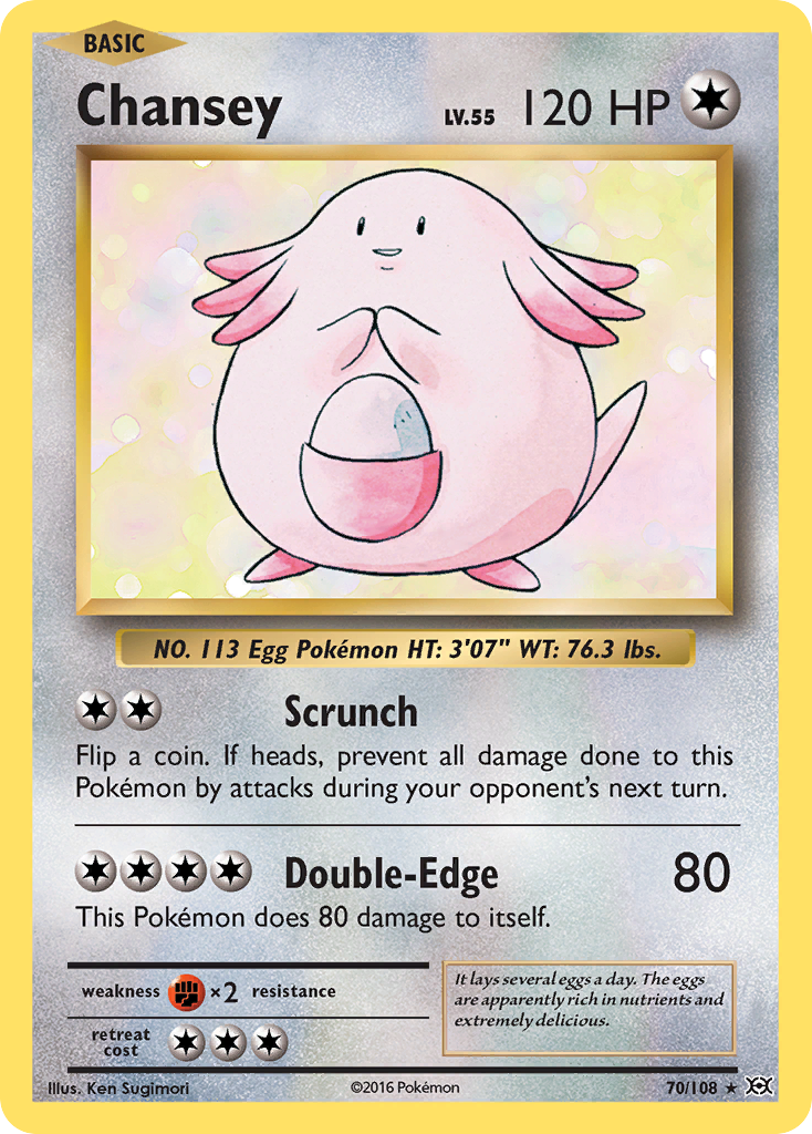 70/108 - Chansey - Reverse Holo - [Rare Holo]