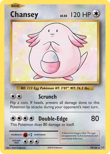 70/108 - Chansey - Reverse Holo - [Rare Holo]