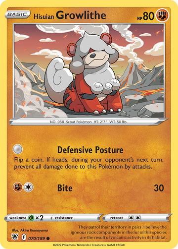 070/189 - Hisuian Growlithe - [Common]