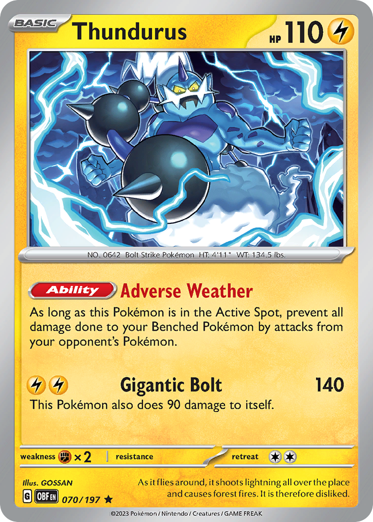 070/197 - Thundurus - [Rare] - Reverse Holo