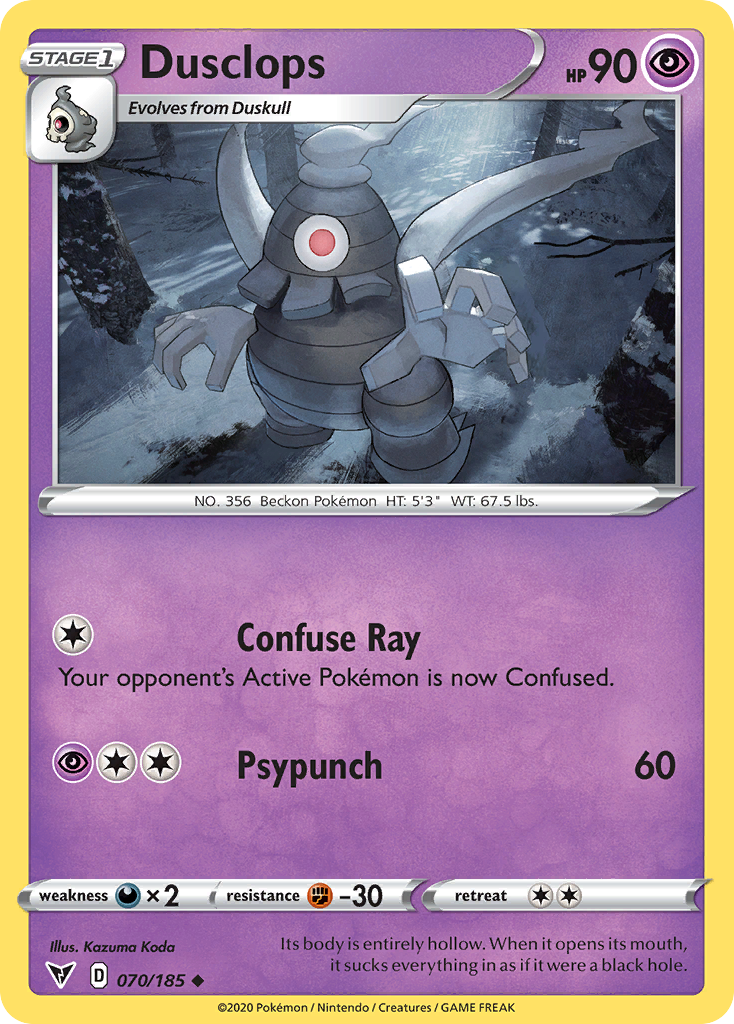 Pokémonkaart 070/185 - Dusclops - Vivid Voltage - [Uncommon]
