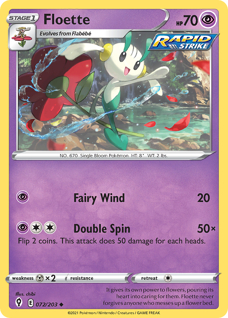 Pokémonkaart 072/203 - Floette - Evolving Skies - [Uncommon]