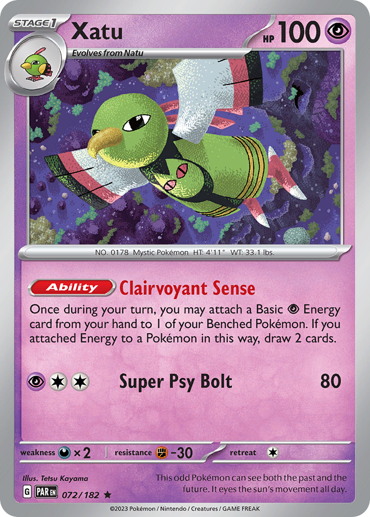 072/182 - Xatu - [Rare] - Reverse Holo-Pokemeister