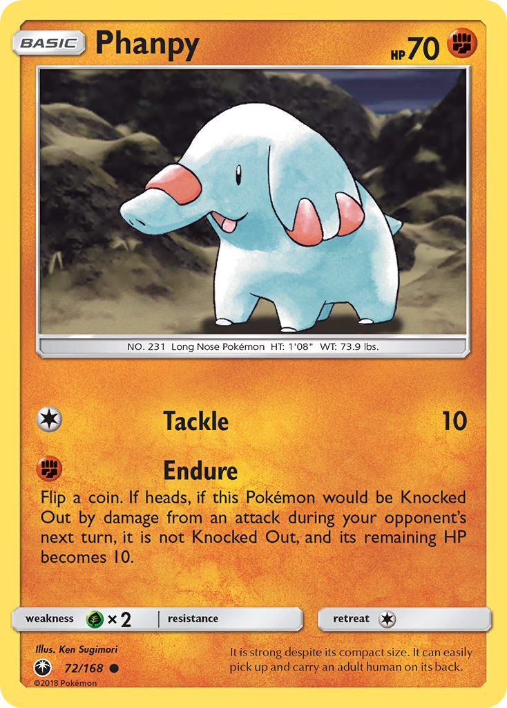 Pokémonkaart 072/168 - Phanpy - Celestial Storm - [Common]
