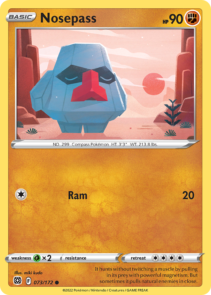 073/172 - Nosepass - Reverse Holo - [Common]