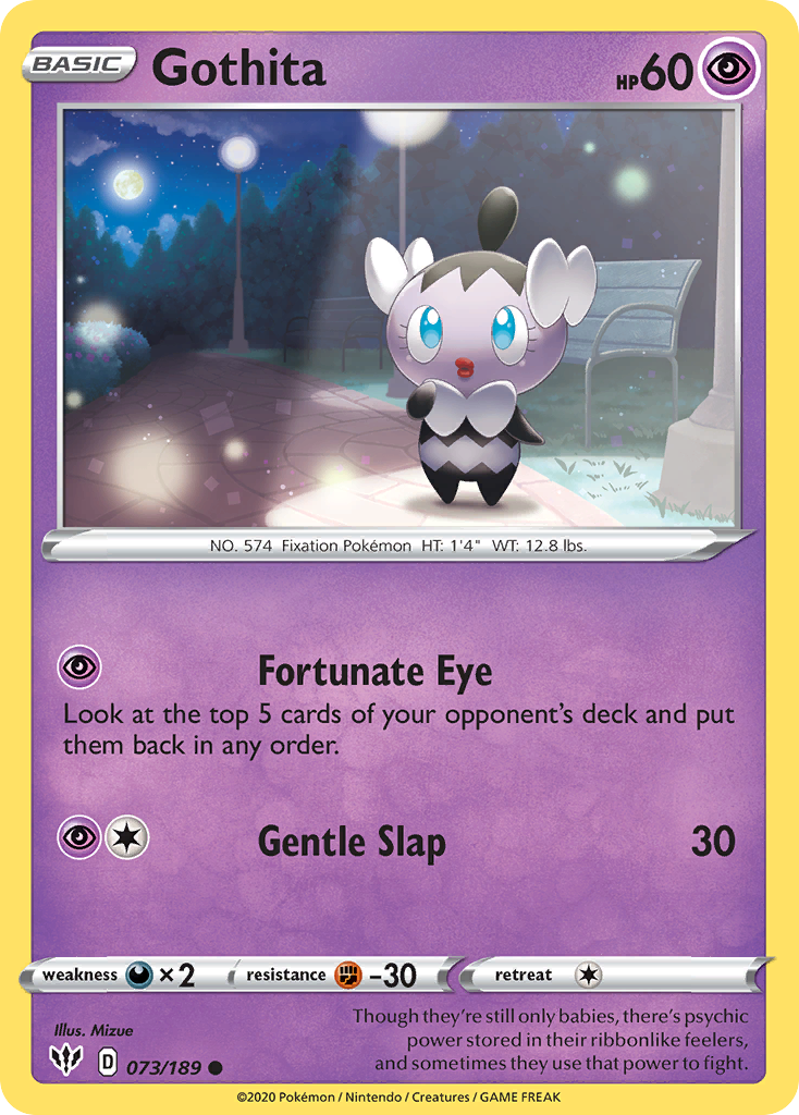 Pokémonkaart 073/189 - Gothita - Darkness Ablaze - [Common]