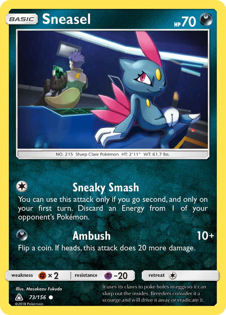 Pokémonkaart 073/156 - Sneasel - Ultra Prism - [Common]