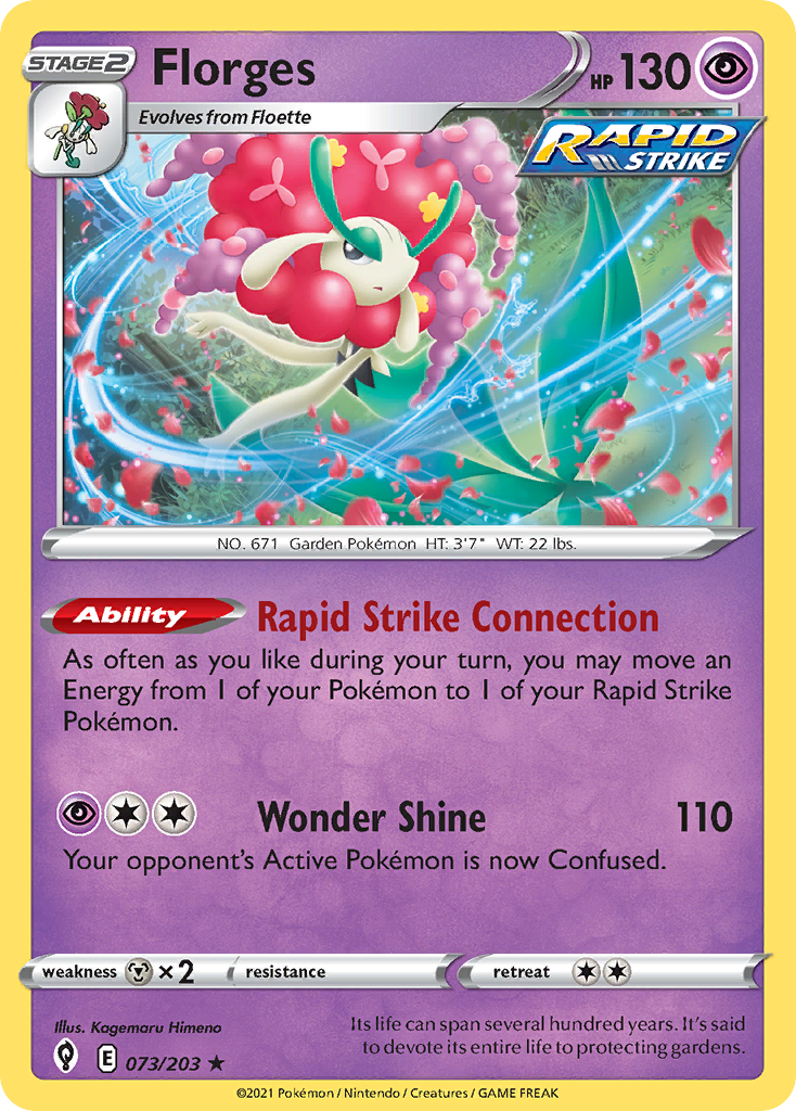 Pokémonkaart 073/203 - Florges - Evolving Skies - [Rare Holo]
