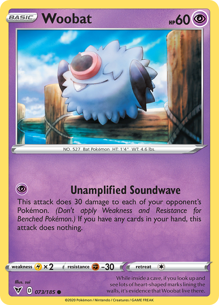 Pokémonkaart 073/185 - Woobat - Vivid Voltage - [Common]