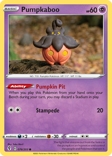 076/203 - Pumpkaboo - Reverse Holo - [Common]