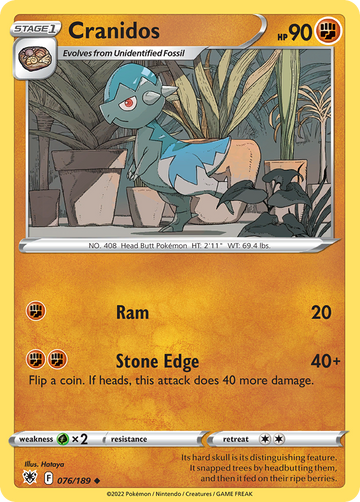 076/189 - Cranidos - [Uncommon]