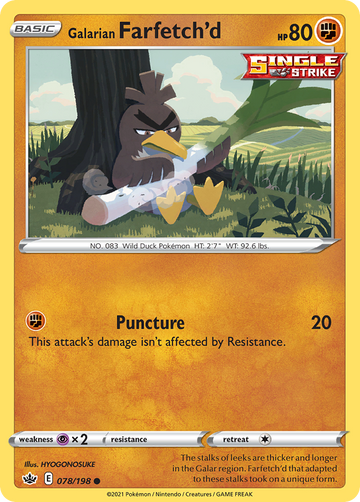 078/198 - Galarian Farfetch'd - [Common] - Reverse Holo