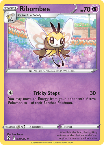 Pokémonkaart 079/203 - Ribombee - Evolving Skies - [Uncommon]