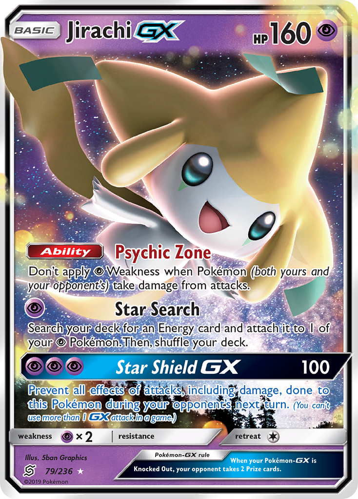 Pokémonkaart 079/236 - Jirachi-GX - Unified Minds - [Rare Holo GX]