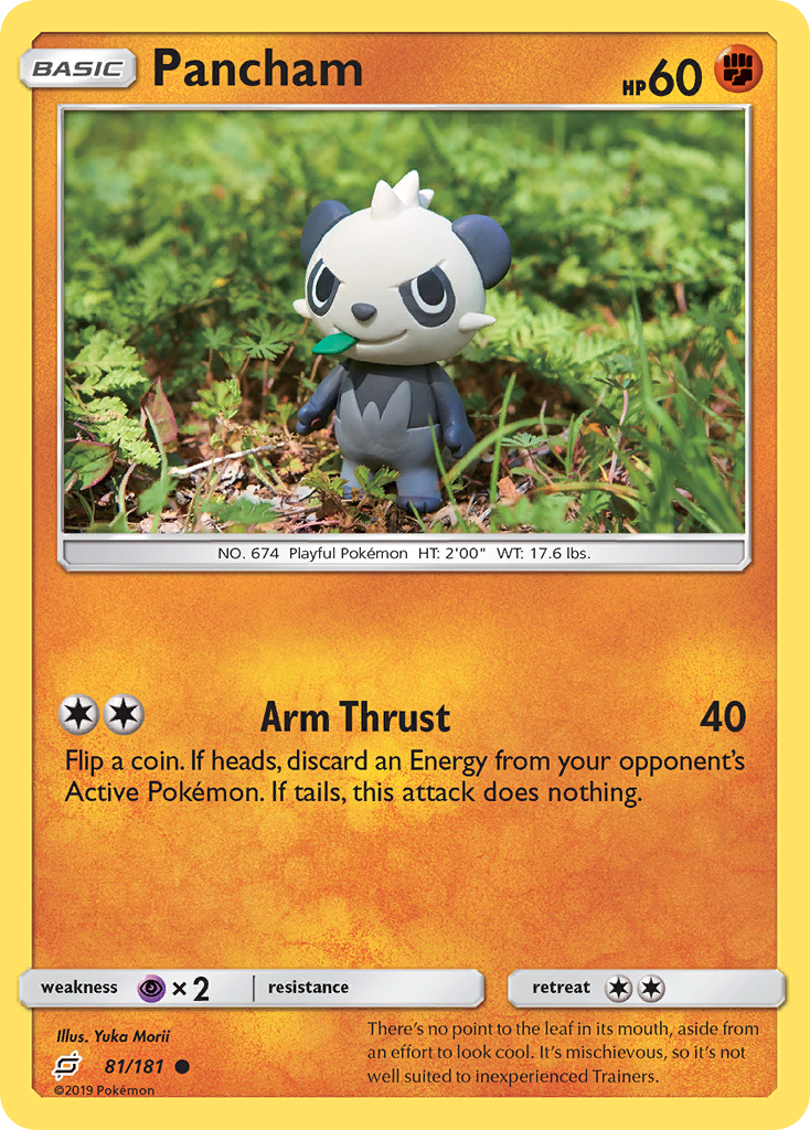 Pokémonkaart 081/181 - Pancham - Team Up - [Common]
