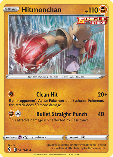 081/203 - Hitmonchan - Reverse Holo - [Common]