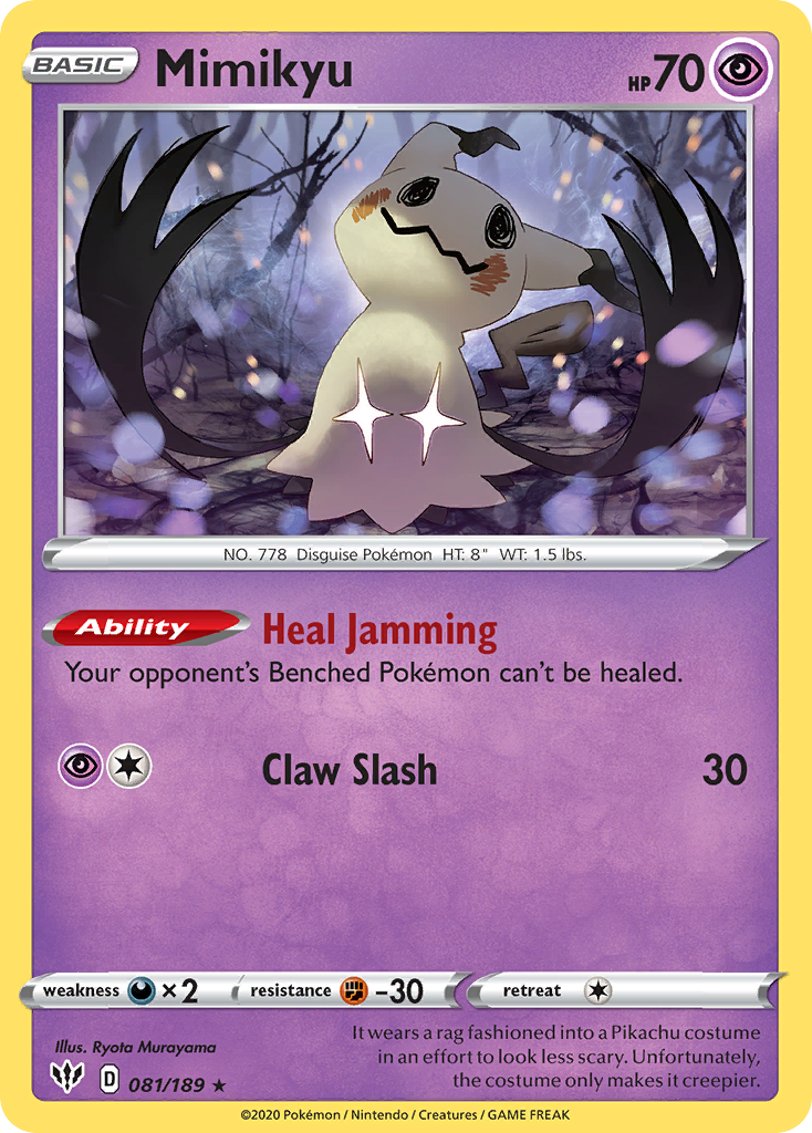 Pokémonkaart 081/189 - Mimikyu - Darkness Ablaze - [Rare]