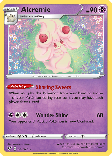 Pokémonkaart 081/185 - Alcremie - Vivid Voltage - [Rare]