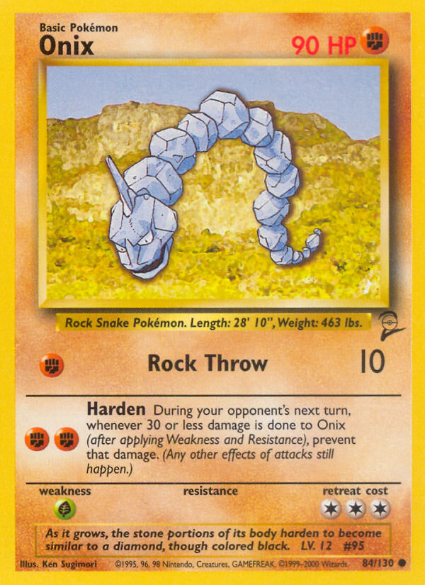 Pokémonkaart 084/130 - Onix - Base Set 2 - [Common]