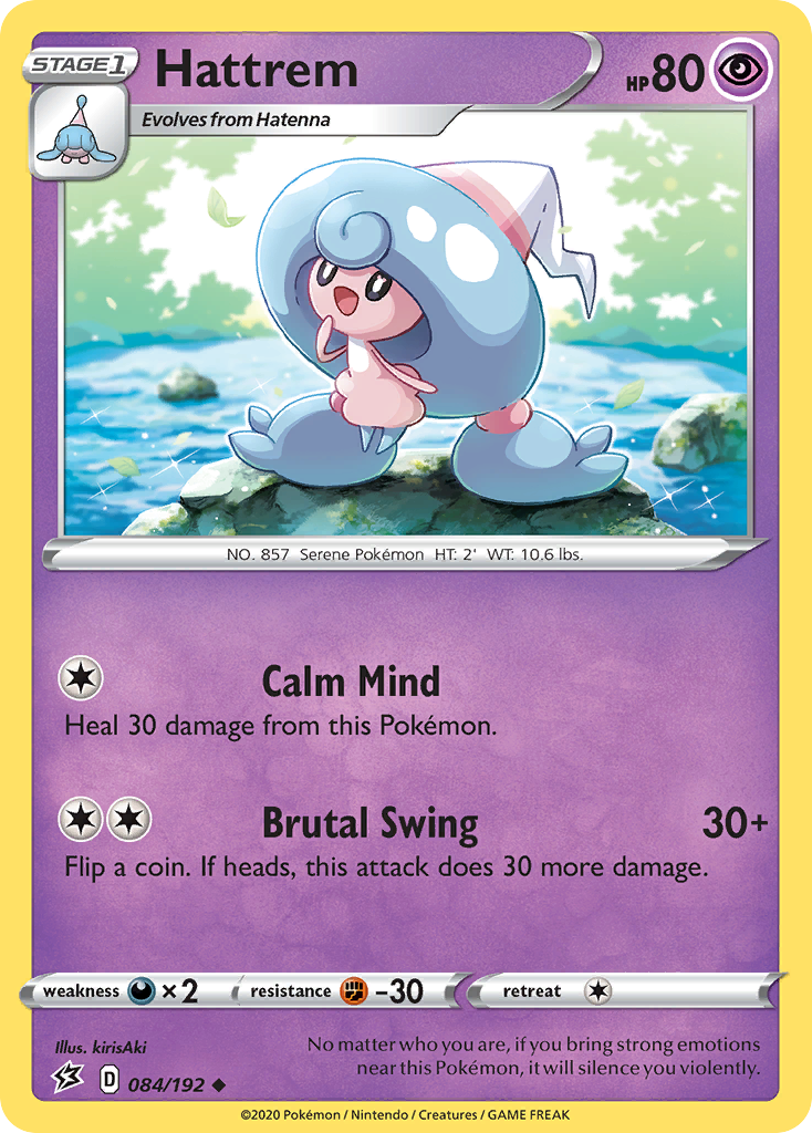 Pokémonkaart 084/192 - Hattrem - Rebel Clash - [Uncommon]