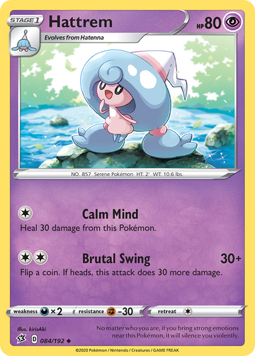 Pokémonkaart 084/192 - Hattrem - Rebel Clash - [Uncommon]