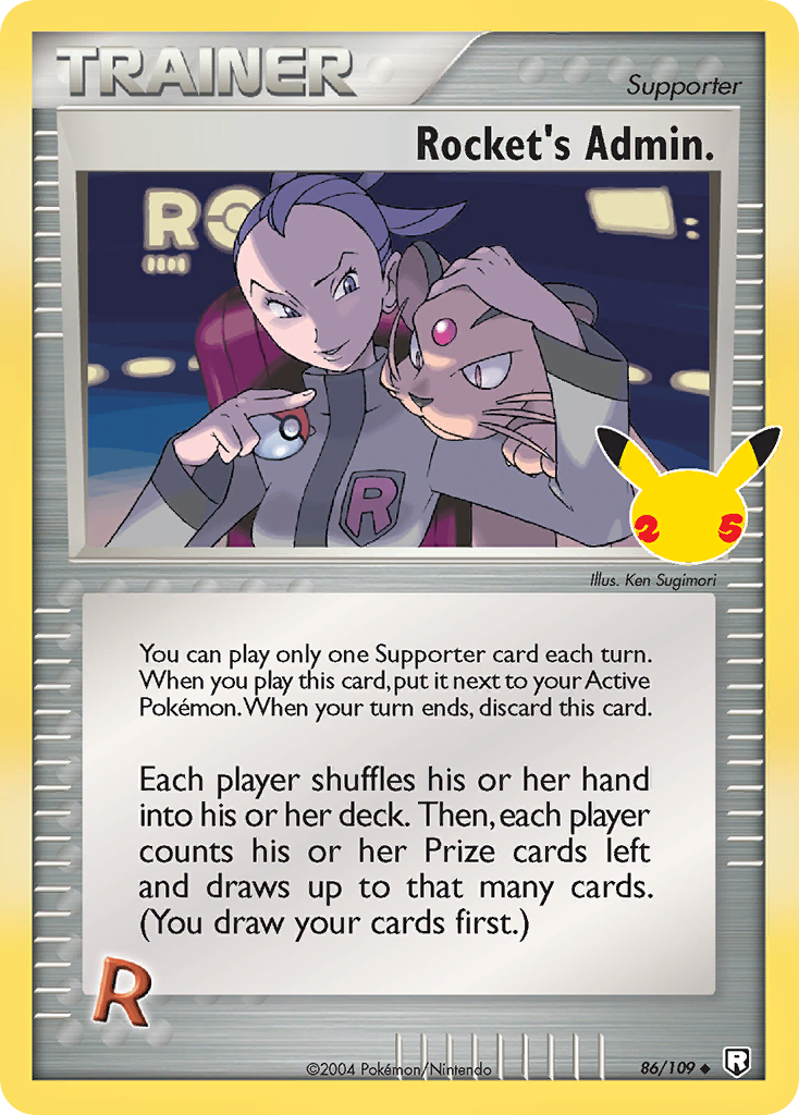 Pokémonkaart 086/109 - Rocket’s Admin. - Celebrations: Classic Collection - [Classic Collection]