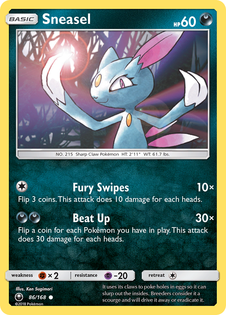 Pokémonkaart 086/168 - Sneasel - Celestial Storm - [Common]