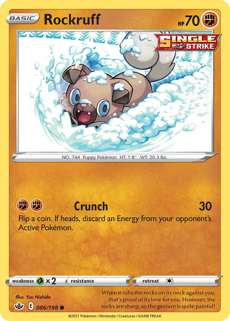 Pokémonkaart 086/198 - Rockruff - Chilling Reign - [Common]