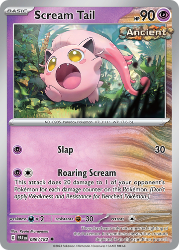 086/182 - Scream Tail - [Uncommon] - Reverse Holo-Pokemeister