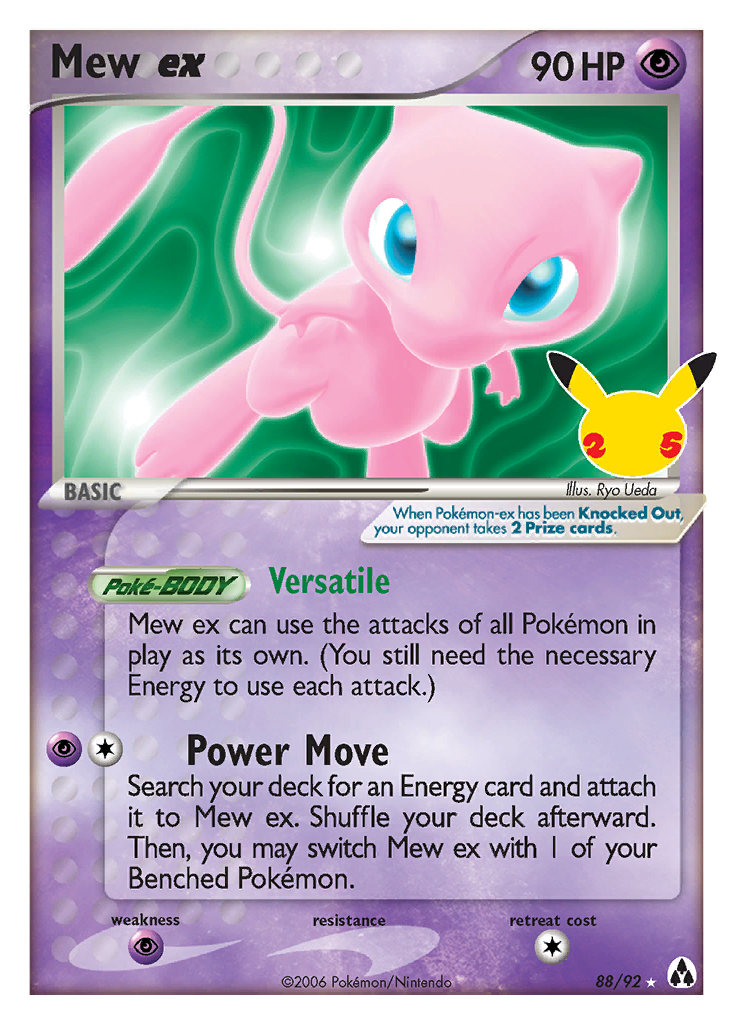 Pokémonkaart 088/092 - Mew ex - Celebrations: Classic Collection - [Classic Collection]