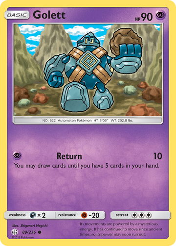 089/236 - Golett - [Common] - Reverse Holo