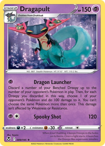 089/195 - Dragapult - [Rare Holo] - Reverse Holo