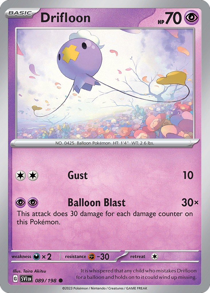 089/198 - Drifloon - [Common] - Reverse Holo