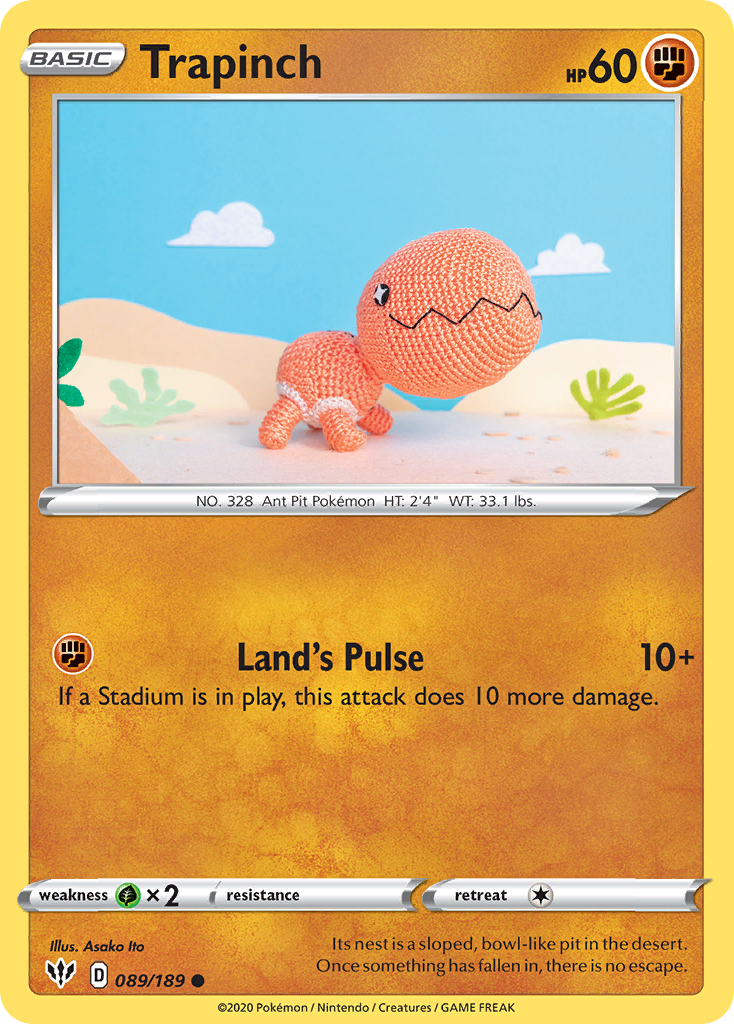 Pokémonkaart 089/189 - Trapinch - Darkness Ablaze - [Common]