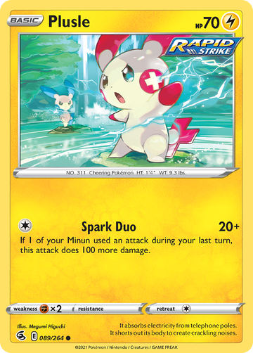 Pokémonkaart 089/264 - Plusle - Fusion Strike - [Common]