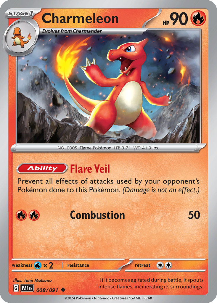 008/091 - Charmeleon - [Uncommon] - [Reverse Holo]
