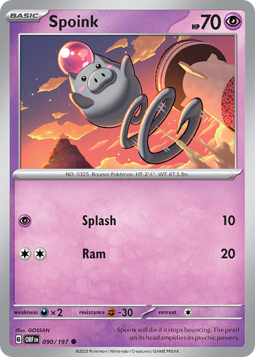 090/197 - Spoink - [Common] - Reverse Holo