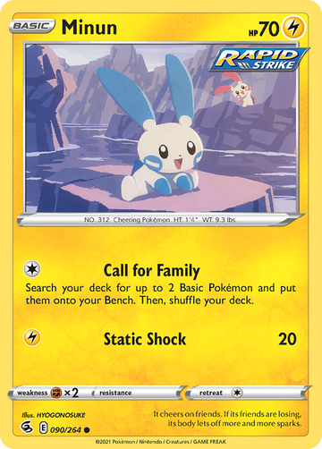 Pokémonkaart 090/264 - Minun - Fusion Strike - [Common]