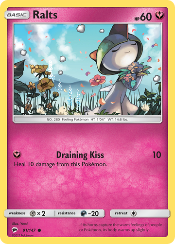 Pokémonkaart 091/147 - Ralts - Burning Shadows - [Common]