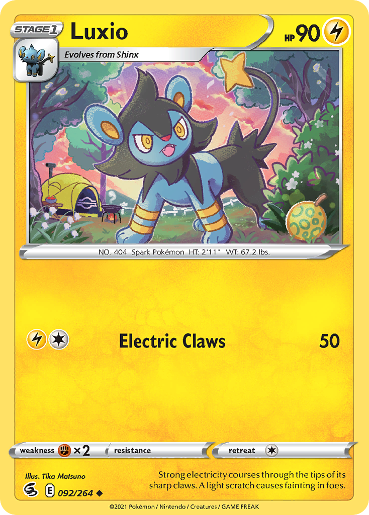 Pokémonkaart 092/264 - Luxio - Fusion Strike - [Uncommon]