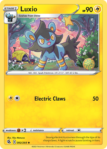 Pokémonkaart 092/264 - Luxio - Fusion Strike - [Uncommon]