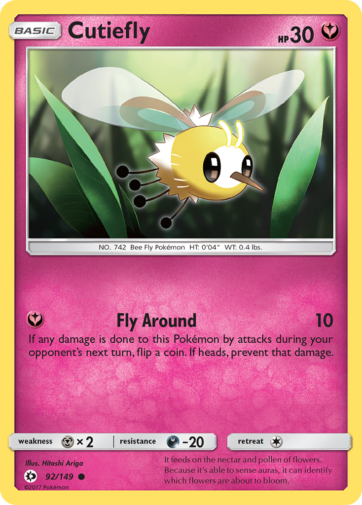 Pokémonkaart 092/149 - Cutiefly - Sun & Moon - [Common]