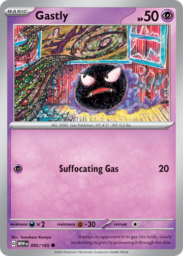 092/165 - Gastly - [Common] - Reverse Holo