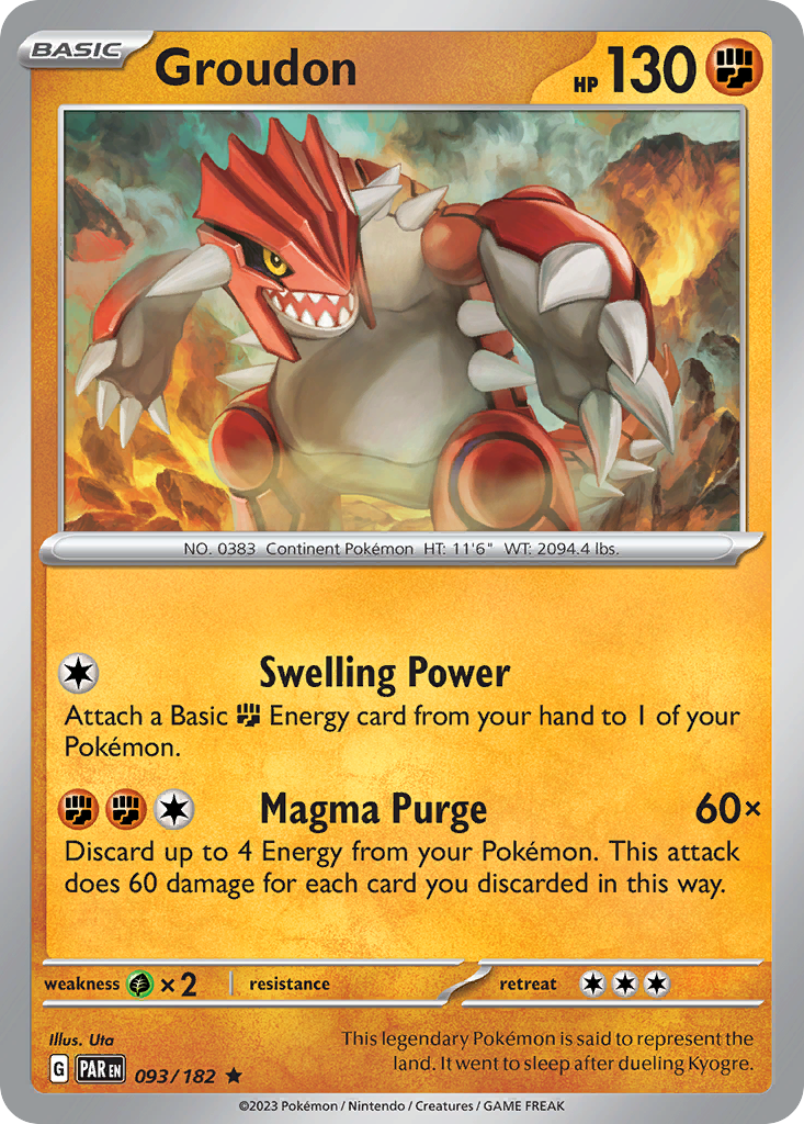093/182 - Groudon - [Rare] - Reverse Holo-Pokemeister